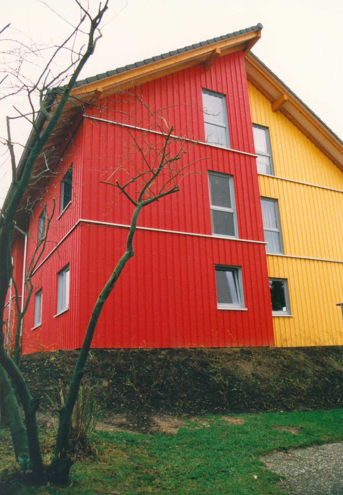 Haus Seitenansicht Holzbauweise