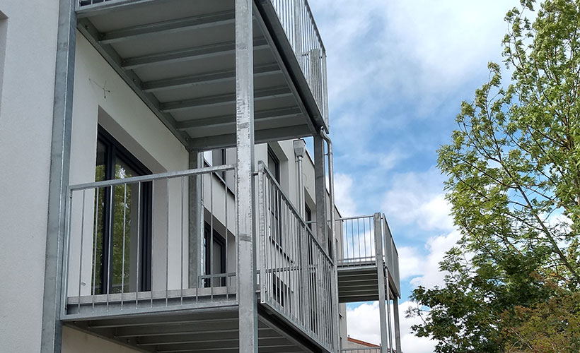 Die neuen Balkone vom Haus