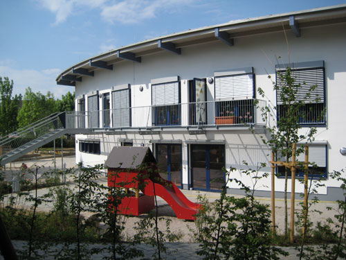 Rückansicht der Kindertagesstätte