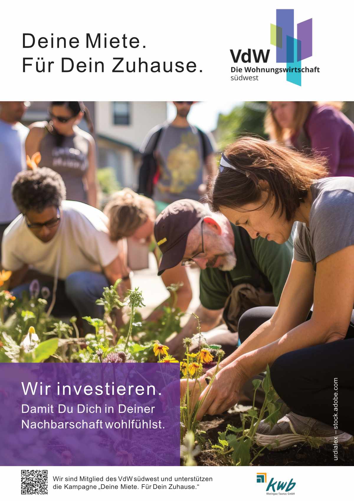 VDW Deine Miete. Für Dein Zuhause. Soziales Engagement
