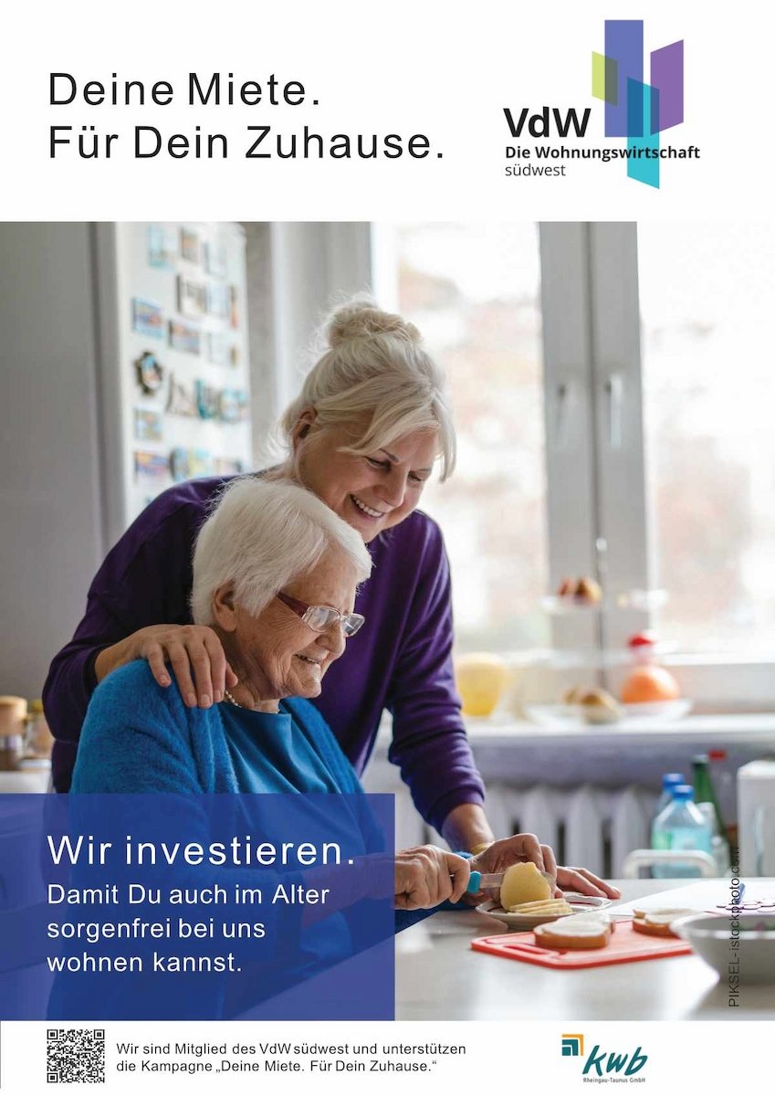 Vdw Kampagne Deine Miete. Für dein Zuhause. Wohnen im Alter