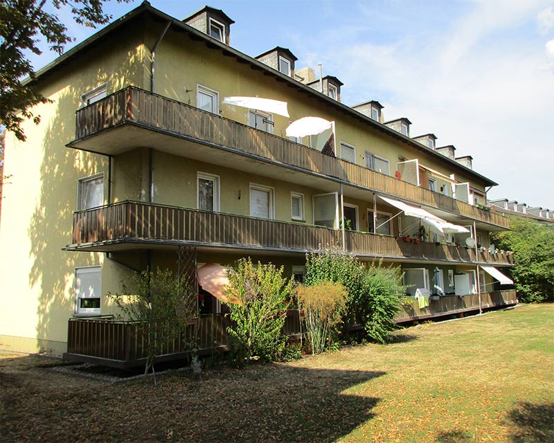 Gartenansicht Gebäude mit der Hausnummer 3 Alter Zustand
